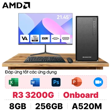 PC CPS Văn Phòng AMD R3 3200G Kèm Màn Hình